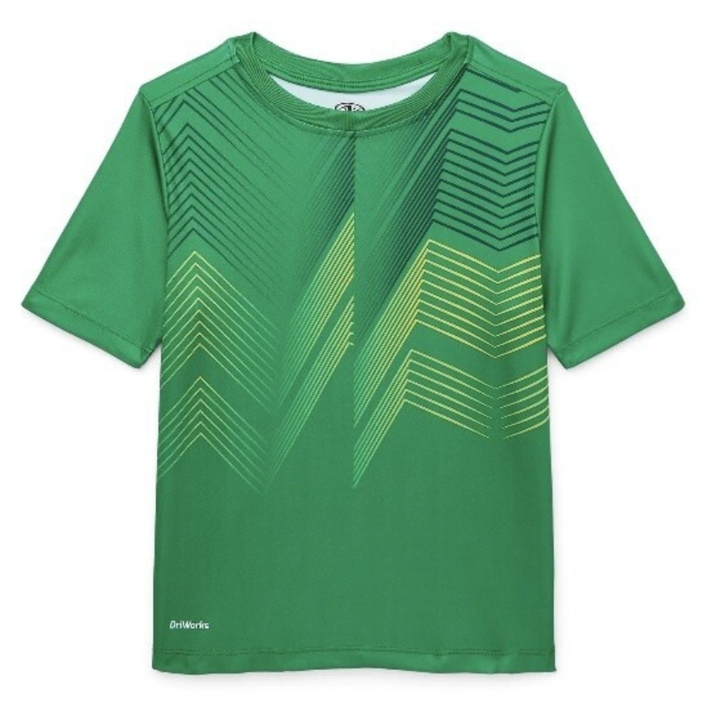Athletic Works Boys Active Soccer Jersey XS 4-5 New with Tags Turf Green Wicking